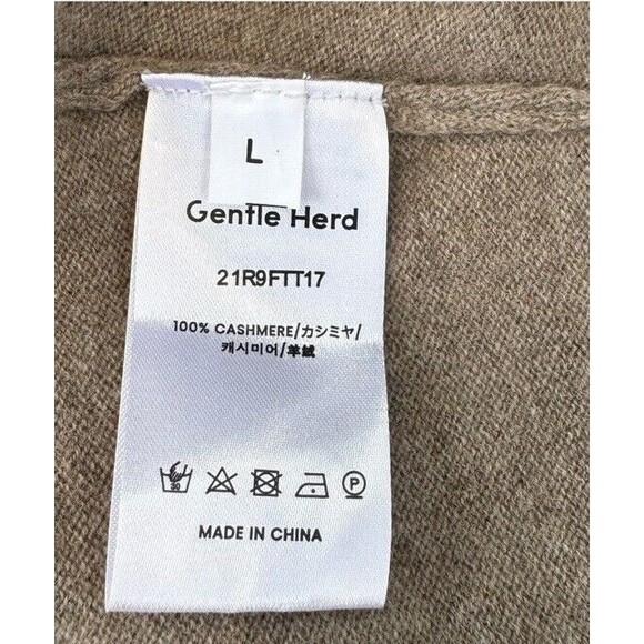 GENTLE HERD Cashmere Cropped Tank Casual Delicate Tan Lightweight Luxury Coastal - Picture 4 of 5